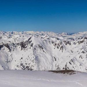 Plateau du Capcir sous la neige vu depuis l'hélicoptère