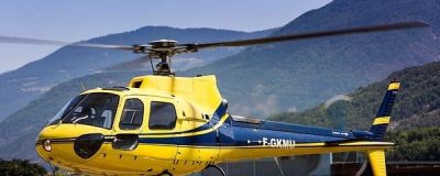 L'Écureuil F-GKMU d'Hélittoral prêt au départ pour un vol sur mesure
