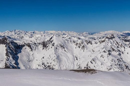 Plateau du Capcir sous la neige vu depuis l'hélicoptère