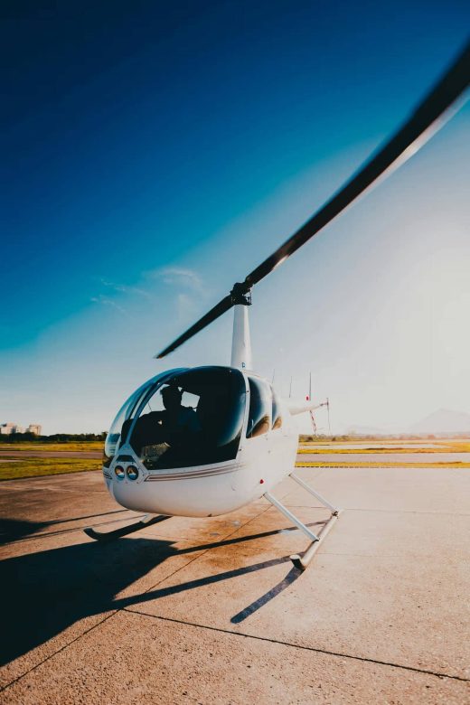 Le R44 sur le tarmac